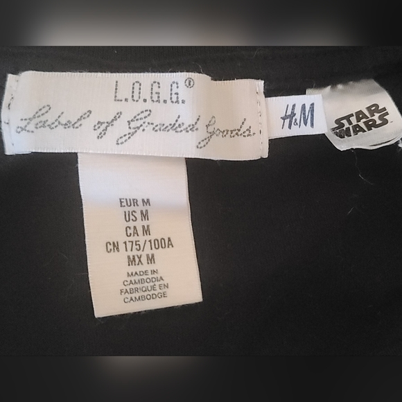 H&M L.O.G.G. Star Wars Logo T-shirt -Medium - Picture 3 of 6